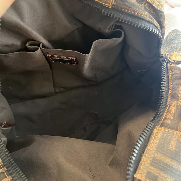 Fendi | Tobacco Zucca Coated + Canvas Mix Handbag - Picture 11 of 12